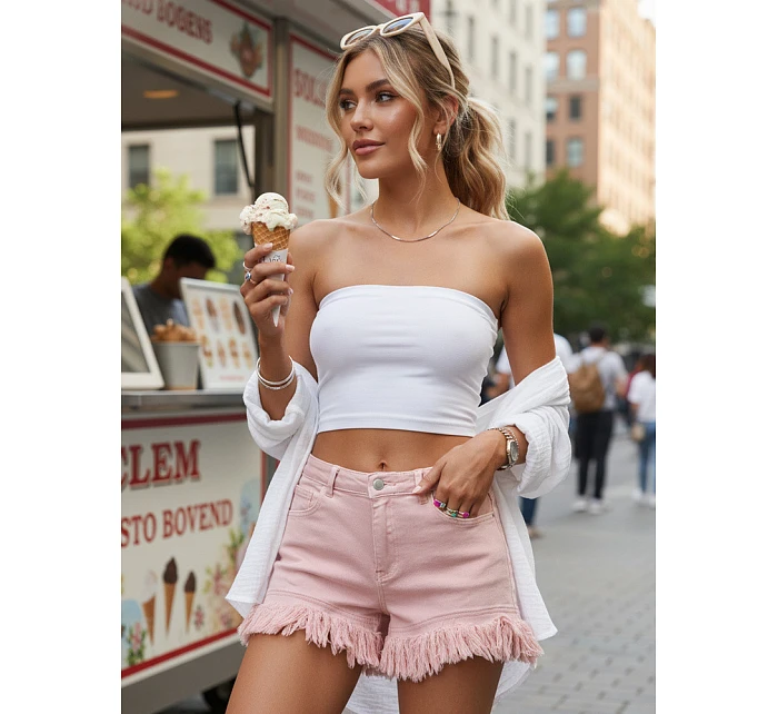 Spodenki damskie z różowe model 22118280 - FashionStreet