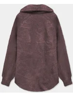 Krátky prehoz cez oblečenie typu alpaka v tmavo kakaovej farbe (CJ65)