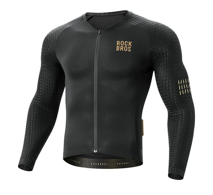 Cyklistický dres s dlouhým rukávem Diamond velikost  černý model 22114133 - Rockbros