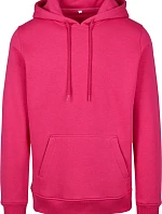 Build your Brand BY 011 Mikina s kapucňou z hrubej bavlny 56.0011 hibiscus pink