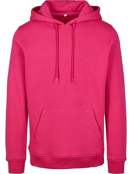 Build your Brand BY 011 Mikina s kapucňou z hrubej bavlny 56.0011 hibiscus pink