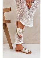 Klapki Z Ozdobą Skóra Naturalna Zazoo 3667 Złoty Przecierany Klapki Z Ozdobą Skóra Naturalna Zazoo 3667 Złoty Przecierany