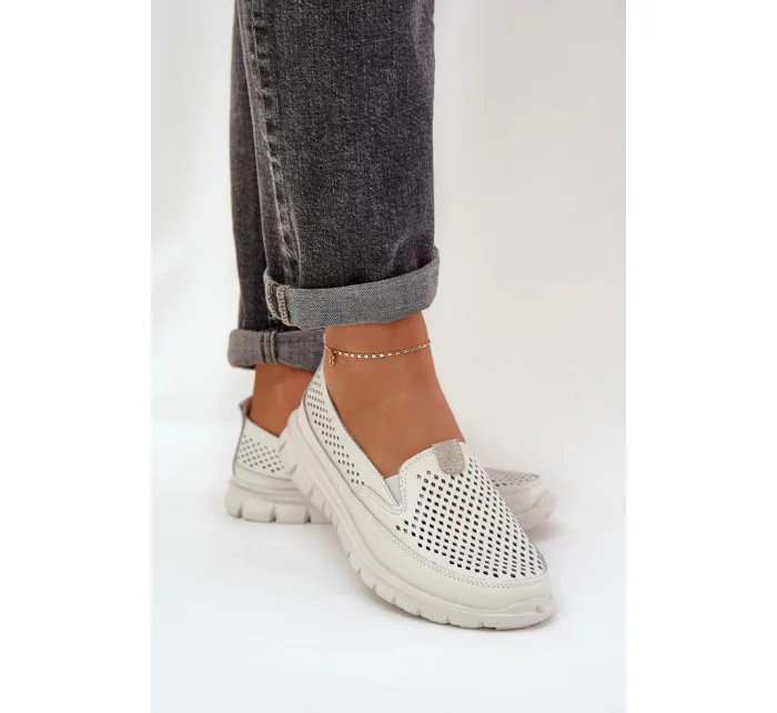Mokasíny 24PB18-6870 cream - Krok vo veľkom štýle