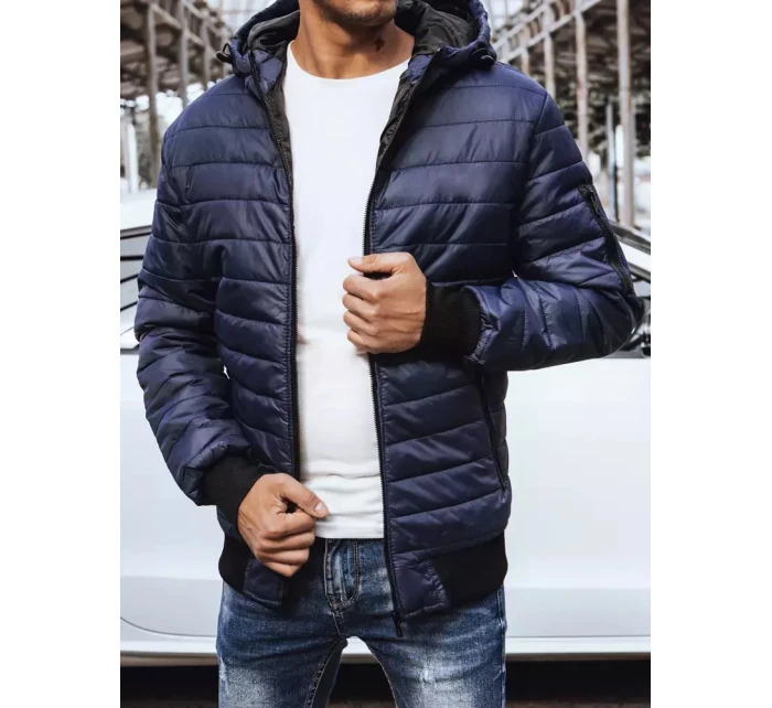 Pánská přechodná bunda prošívaná tmavě modrá Dstreet model 21965386 - FashionStreet Pánská přechodná bunda prošívaná tmavě modrá Dstreet model 21965386 - FashionStreet