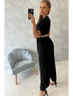 Kombinéza s ozdobným pásom čierna Kombinéza s ozdobným pásom čierna