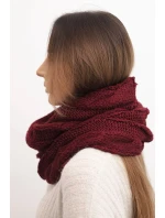 Dámský pletený vlněný měkký a teplý bordový model 21866346 - K-Fashion Dámský pletený vlněný měkký a teplý bordový model 21866346 - K-Fashion