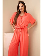 Dámský viskózový komplet se širokými kalhotami model 22185777 - K-Fashion
