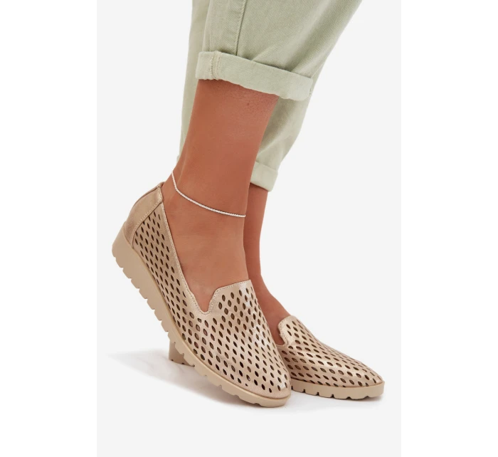 Dámské síťované polobotky Zlaté model 22027646 - Boto