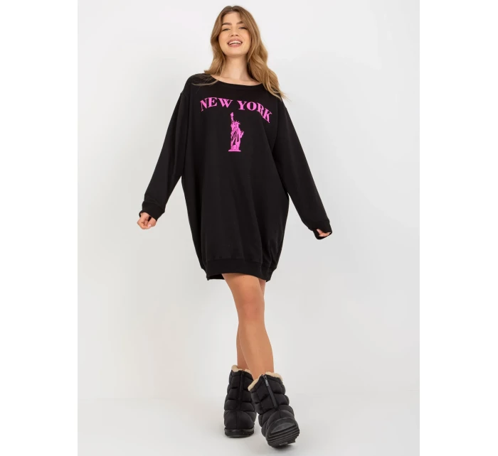 Mikina VI BL 3212.15X čierna a ružová