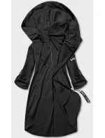Tenký černý asymetrický dámský přehoz přes oblečení model 18001553 - S'WEST