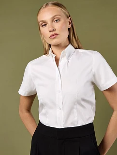 Kustom Kit KK 701 (6-24) Blúzka Oxford s krátkymi rukávmi 43.0701 striebornosivá