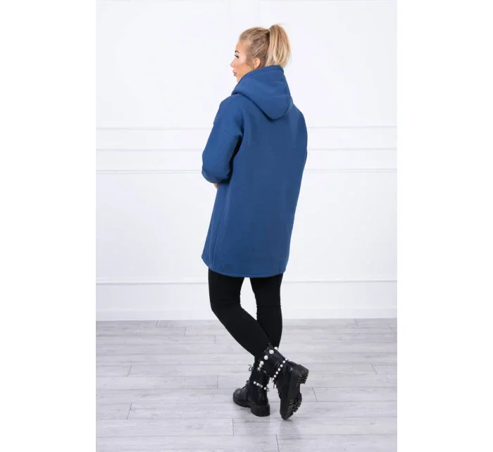 Zateplená mikina s kapucňou z džínsoviny