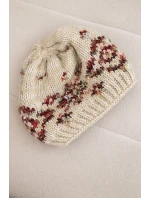 Dámská zimní vlněná čepice s ozdobnými krystalky K399 černá Dámská zimní vlněná čepice s ozdobnými krystalky K399 černá