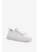 Ocieplane Sneakersy Damskie Big Star MM274616 Białe Ocieplane Sneakersy Damskie Big Star MM274616 Białe
