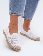 Dámske espadrilky zo sieťoviny v bielej farbe Candessa