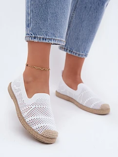 Dámské síťované espadrilky z látky Bílé model 22208301 - Boto
