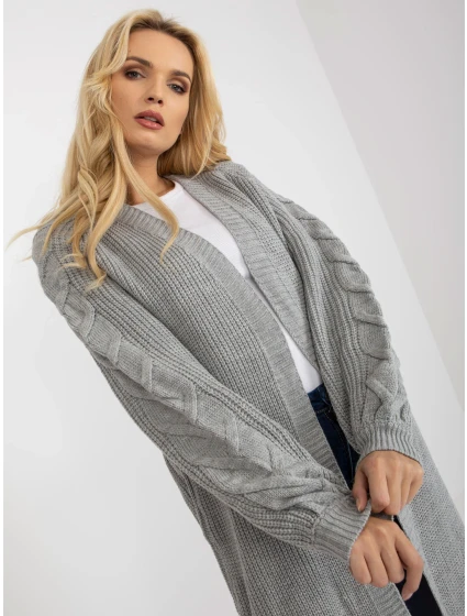 Dámsky sveter LO SW LK 3001 kardigan.82P sivý Dámsky sveter LO SW LK 3001 kardigan.82P sivý
