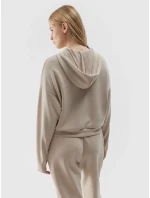 Dámská mikina s kapucí a zipem 4F - hnědá Dámská mikina s kapucí a zipem 4F - hnědá