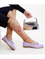 Dámské mokasíny s ozdobnou sponou Purple světle fialová model 21173165 - Inello