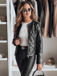 Dámska kožená bunda CHICLEATHER black FashionStreet TY4969