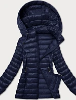 Dámska prešívaná bunda s kapucňou J Style navy blue (16M9102-215)
