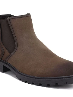 Pánské vysoké kotníkové boty, hnědé, model 22348423