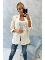 Sako s klopami elegantní světle béžové