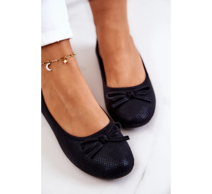 Baleriny Damskie Klasyczne Profilowana Wkładka Czarne Fimme Baleriny Damskie Klasyczne Profilowana Wkładka Czarne Fimme