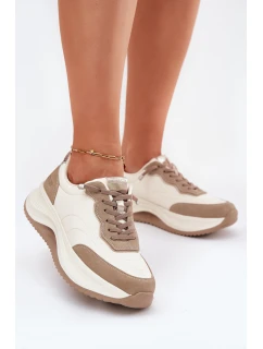 Dámské Semišové Tenisky Na Platformě Big Star model 21693134 HIPOLY SYSTEM Béžové - Big Star Shoes