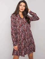 Šaty D73771M30227 tmavo hnedé