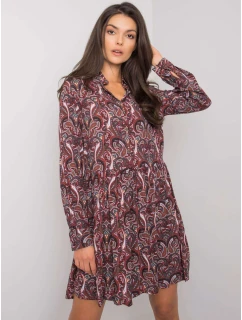 Šaty D73771M30227 tmavo hnedé