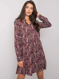 Šaty D73771M30227 tmavo hnedé