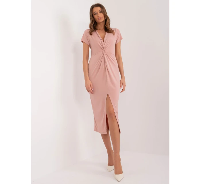 DHJ SK 17302K šaty.93 tmavoružová