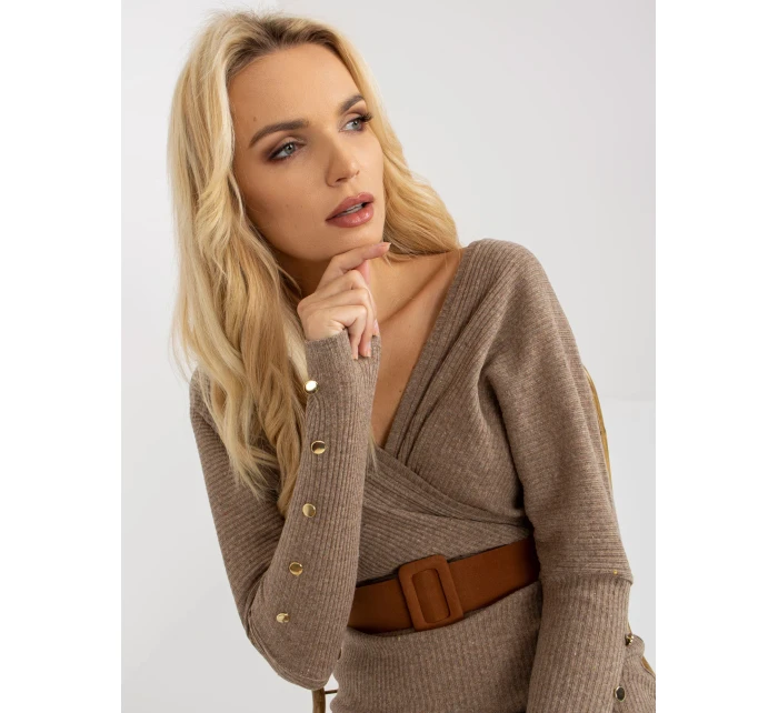 Dámske šaty TW SK BE BQ183 tmavo lila Dámske šaty TW SK BE BQ183 tmavo lila