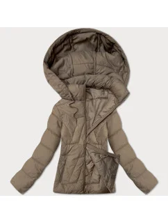 Béžová dámska bunda s odnímateľnou kapucňou J Style (16M9190-62)