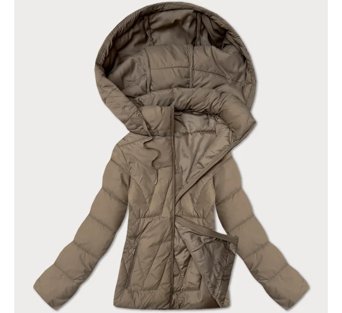 Béžová dámská bunda s odepínací kapucí model 21016258 - J.STYLE