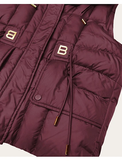 bezrękawnik damski z kapturem Goodlookin bordowy model 22037934 - S'WEST