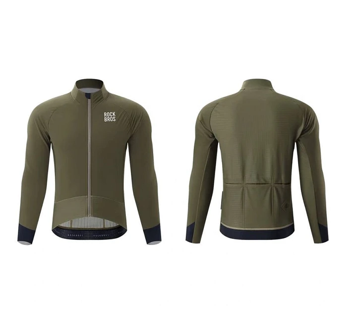 zimní fleecová cyklistická bunda velikost M zelená model 22119211 - Rockbros