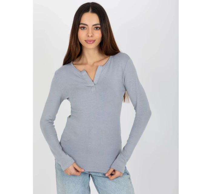 Dámská halenka EM BZ model 18027430 šedá - FPrice Dámská halenka EM BZ model 18027430 šedá - FPrice