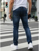 Pánske džínsy slim fit tmavomodré FashionStreet UX4479