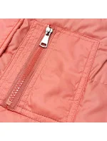 Dámska obojstranná vesta v lososovej farbe (2383)