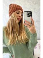 Veselá fleecová čepice model 18750227 hnědá - K-Fashion Veselá fleecová čepice model 18750227 hnědá - K-Fashion