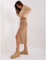 Spódnica LK SD model 18997395 camelowy - FPrice Spódnica LK SD model 18997395 camelowy - FPrice