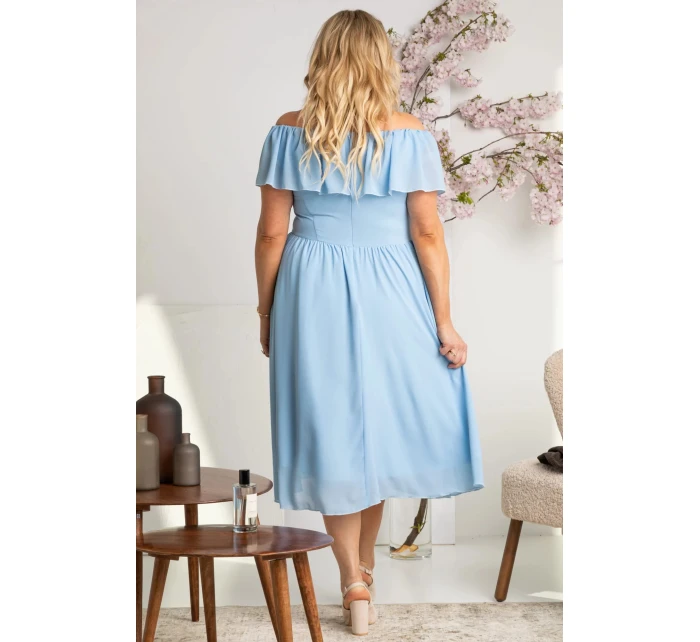Dámske šaty SB247 svetlomodré - Karko