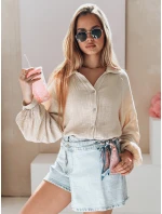 Dámská mušelínová košile oversize béžová Dstreet model 21989196 - FashionStreet