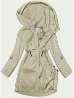 Béžový dámský kabát s kapucí Glakate (LU98022#)