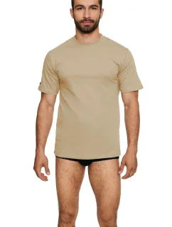 Pánske tričko 19407 T-line beige - HENDERSON