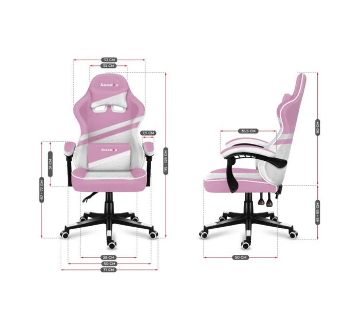 Herní židle Force model 21326172 Pink Mesh - Huzaro