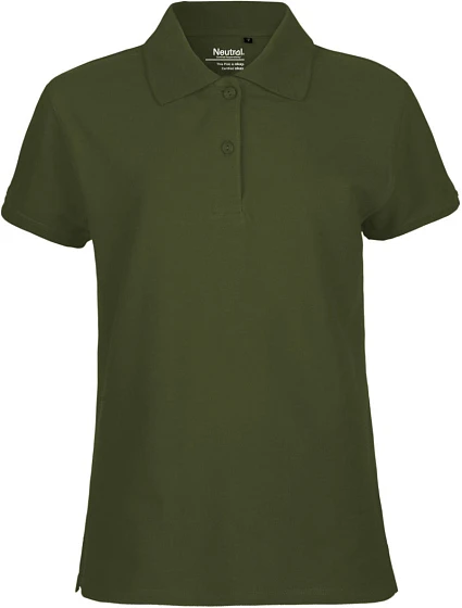 Neutral O 22980 Dámske polo tričko z bio bavlny 77.2280, vojenská farba Neutral O 22980 Dámske polo tričko z bio bavlny 77.2280, vojenská farba