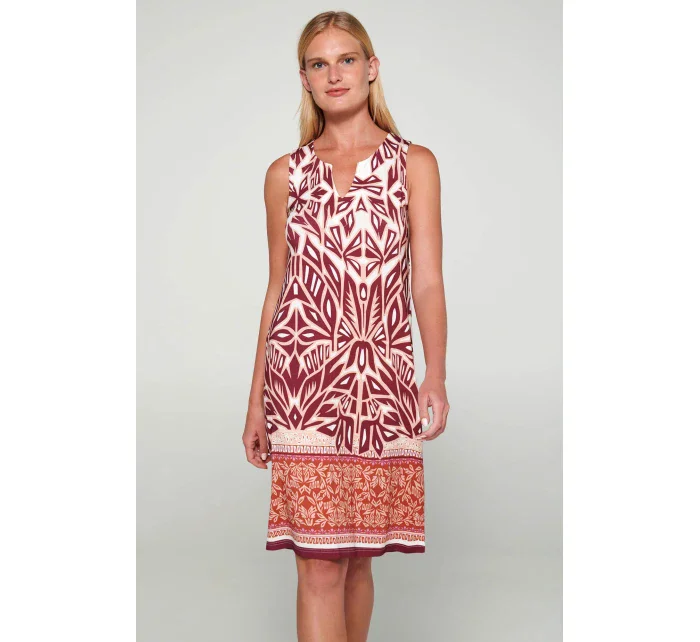 Šaty bez rukávů s potiskem model 19697423 - Vamp Šaty bez rukávů s potiskem model 19697423 - Vamp